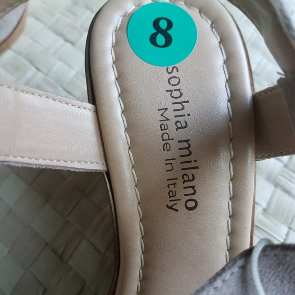 Sophia milano made in italy  7.5  suede wedge - Picture 2 of 6